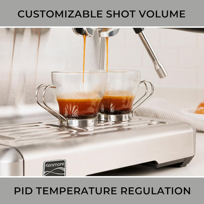 Elite CoffeeCraft Espresso Machine – Premium Steel Finish