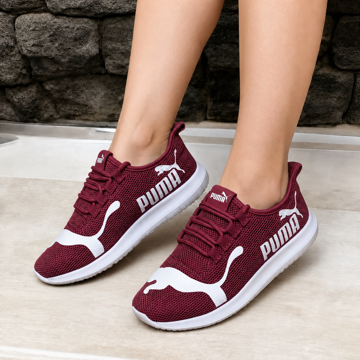 PM - Baskets légères en mesh pour femme